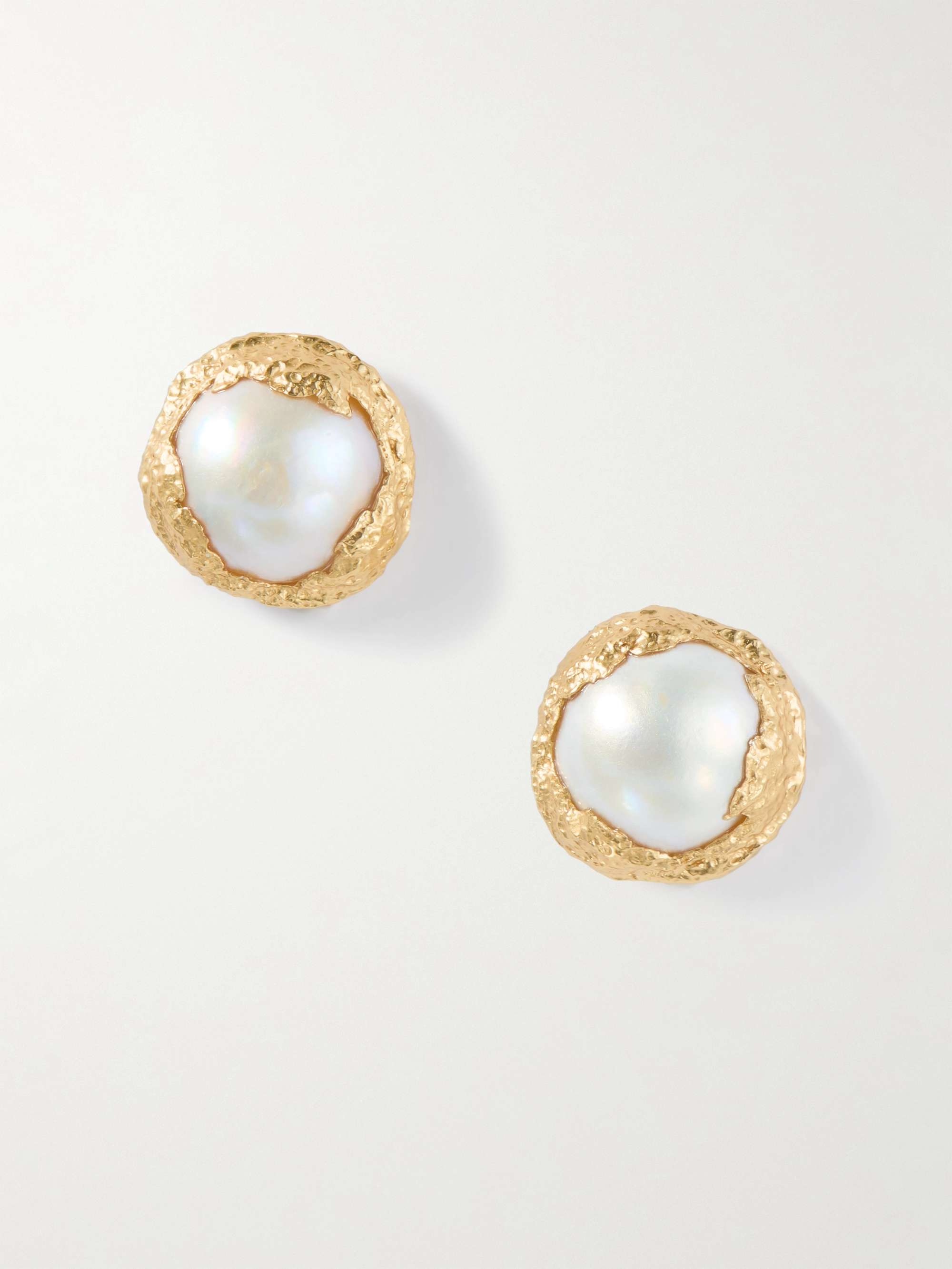 Mabe Dhin gold -plated pearl earrings