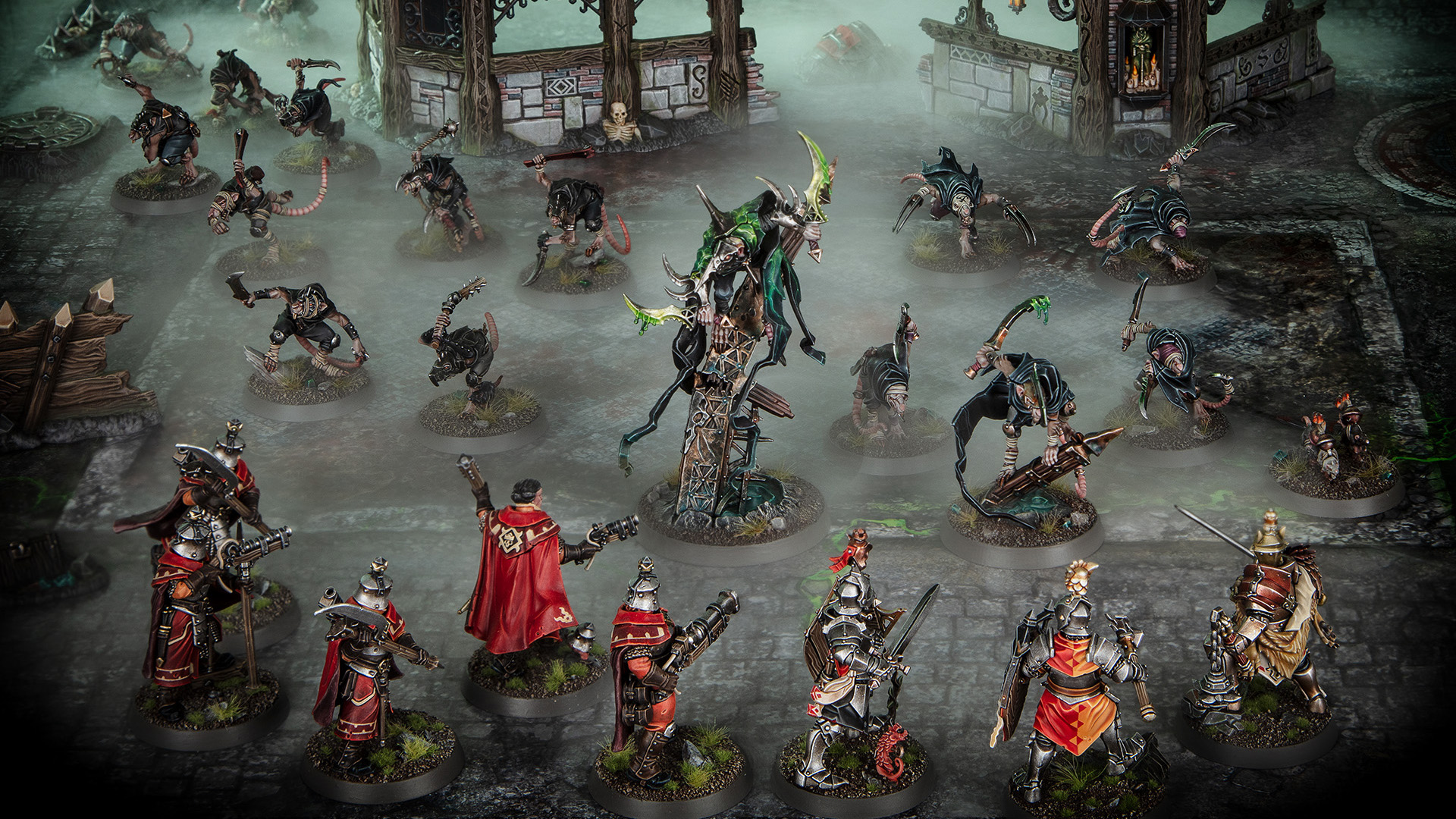 Cities of Sigmar fight the Skaven in a game of Warhammer: Age of Sigmar - Spearhead.