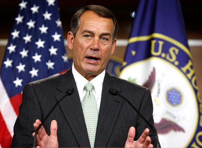 House Minority Leader John Boehner (R-OH) speaks during a news conference December 4, 2009 on Capitol Hill in Washington, DC.