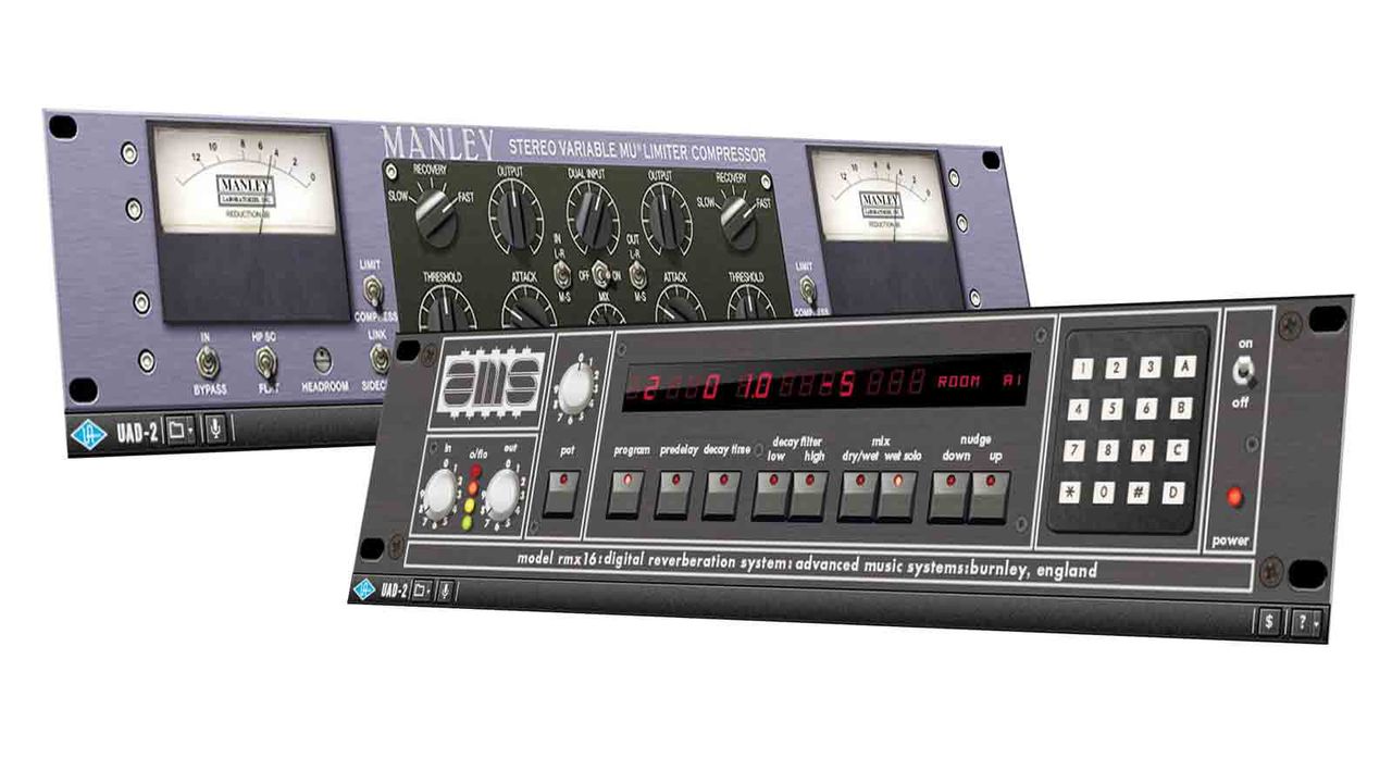 The Manley's Variable Mu compressor (left) and AMS RMX16 (right) emulations