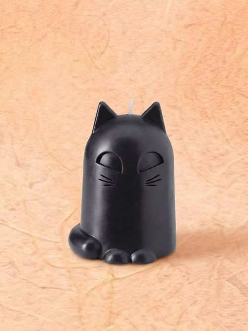 Kustfyr Unscented Pillar Candle - Cat Black 4 &frac34; "