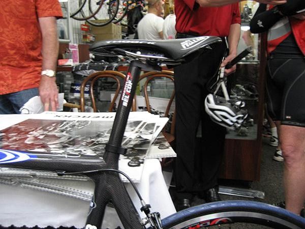 Saddle height and setback, tailored to the great man