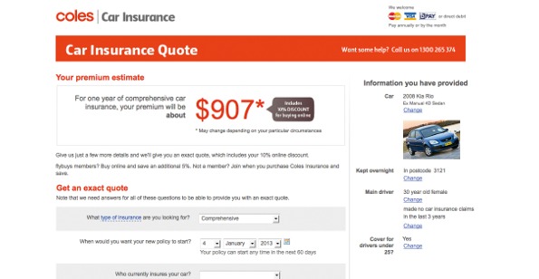 The questions on this insurance form are worded like a conversation with the customer, rather than the underlying data items