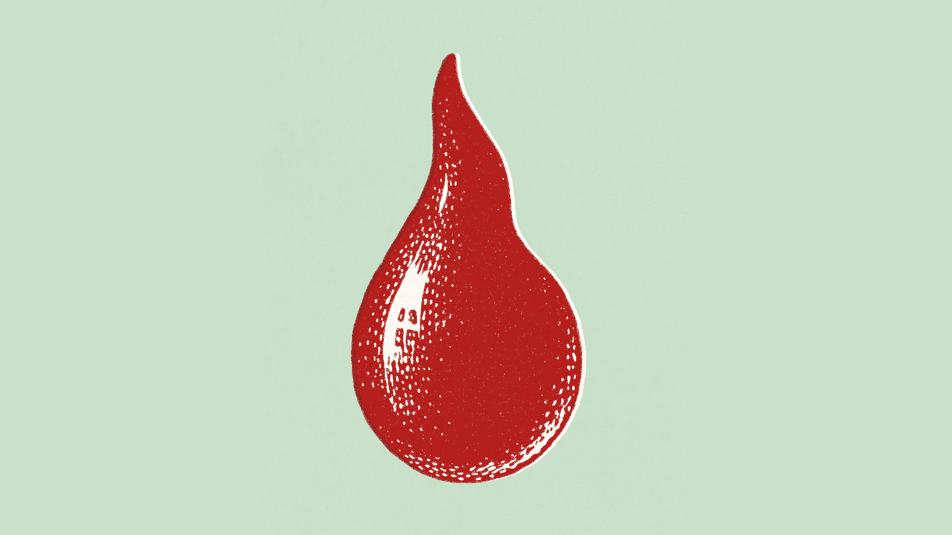 An illustration of a drop of blood