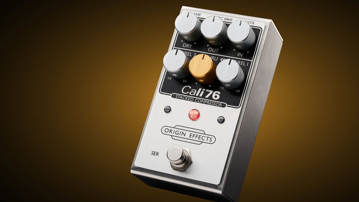 Origin Effects Cali76 Stacked Compressor – the dual stage compressor arrives in the brand&#039;s customary brushed metal enclosure and features dual-stage compression and some high-end features.