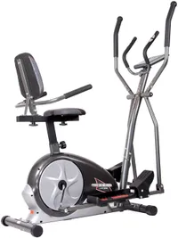 Body Champ 3 in 1 Trio Trainer | Was $449.99 | Now $349.99 | Saving $100 at Dick's Sporting Goods
You get three machines for the (incredibly low) price of one with this nifty model. The Body Champ 3-in-1 can be used as a cross trainer, an upright stationary bike and a recumbent bike (where you ride in a laid-back position). The electronic console comes with a handy smartphone holder, and the handles have a built-in heart-rate monitor. Body Champ 3 in 1 Trio Trainer | Was $449.99 | Now $349.99 | Saving $100 at Dick's Sporting Goods
You get three machines for the (incredibly low) price of one with this nifty model. The Body Champ 3-in-1 can be used as a cross trainer, an upright stationary bike and a recumbent bike (where you ride in a laid-back position). The electronic console comes with a handy smartphone holder, and the handles have a built-in heart-rate monitor.