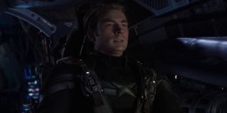 Captain America in space in Avengers: Endgame