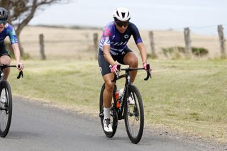 Matilda Raynolds racing the Melbourne to Warrnambool in Australia in 2023, where she came third in the race which she won in 2020 and 2021