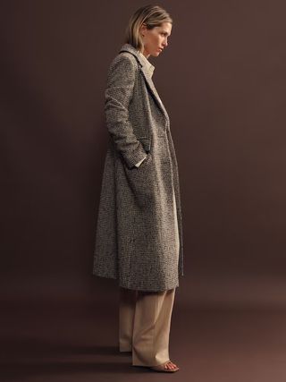 Reiss, Wool-Blend Houndstooth-Check Coat