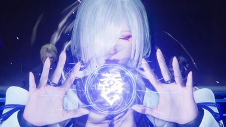 A close up of the dragon priestess Seori casting a spell in Ninja Gaiden 4