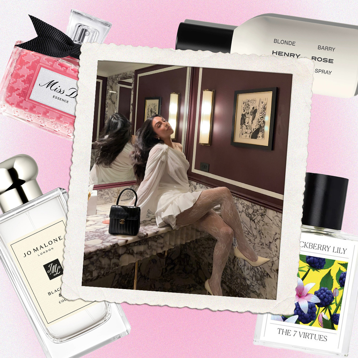 Blackberry perfume collage