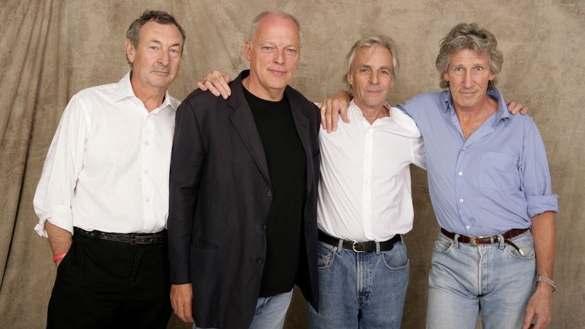 Pink Floyd backstage at Live8