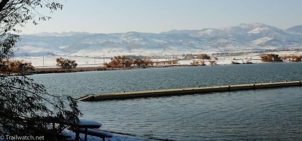 Boulder Reservoir looked chilly