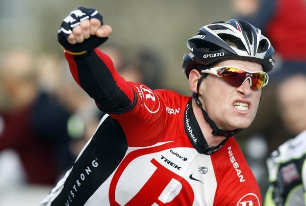 Ben Hermans (RadioShack) celebrates his first victory of 2011