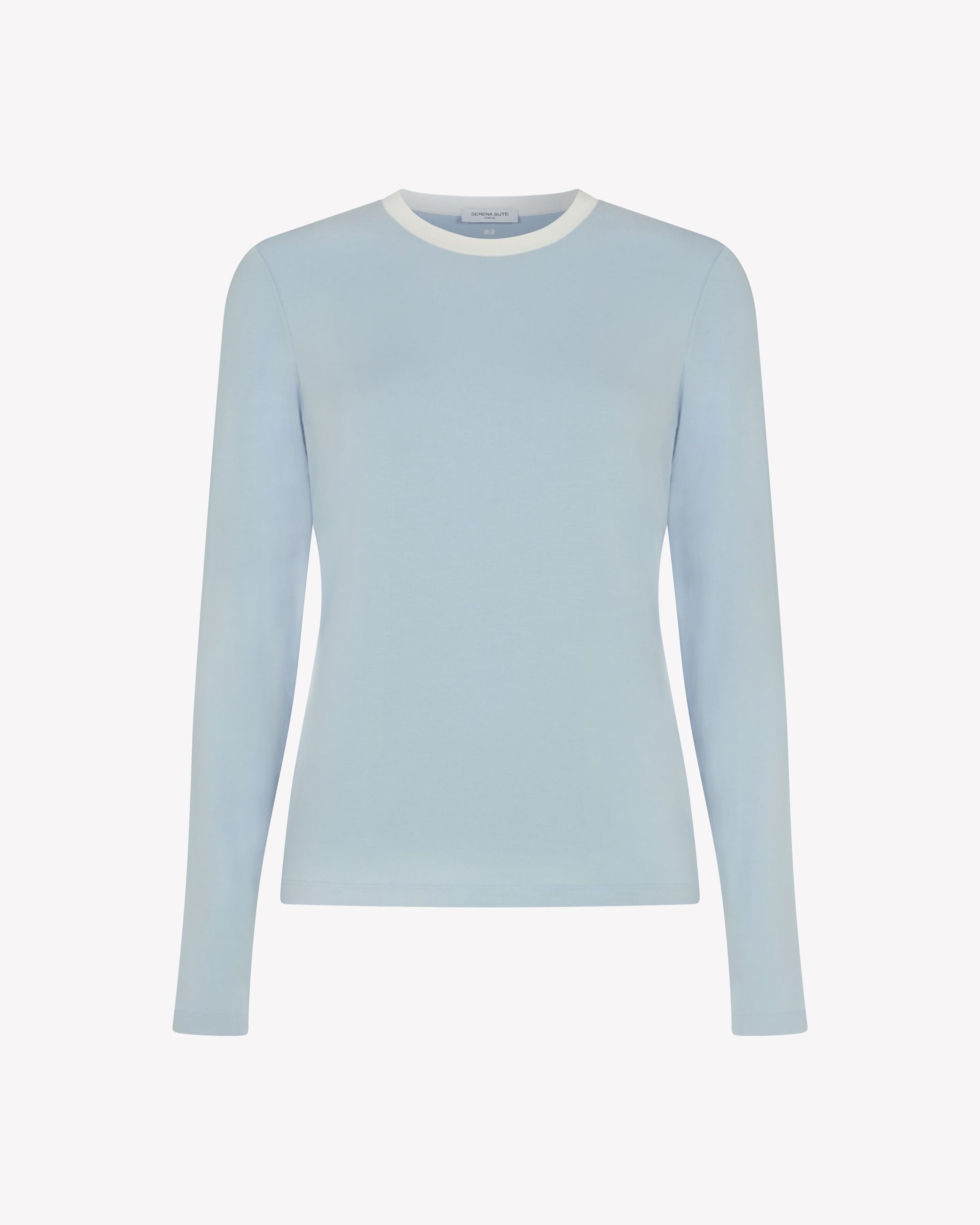 Serena Bute London Long Sleeve T-Shirt - Pale Blue for Women Ladies