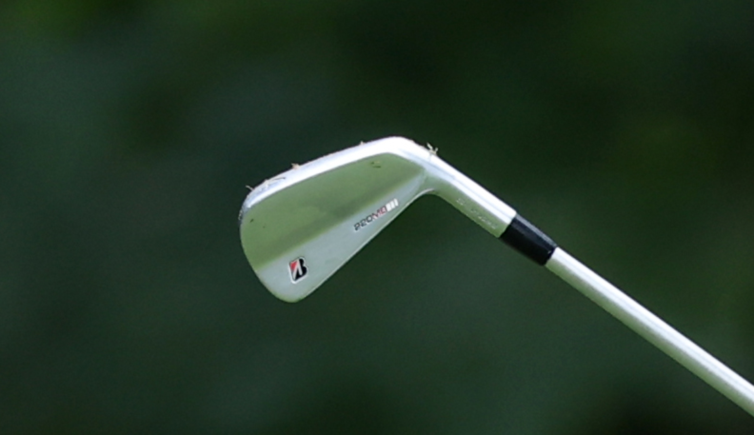 A close-up of the Bridgestone Tour B 220 MB irons