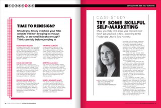 Spread from chapter six: try some skillful self-marketing