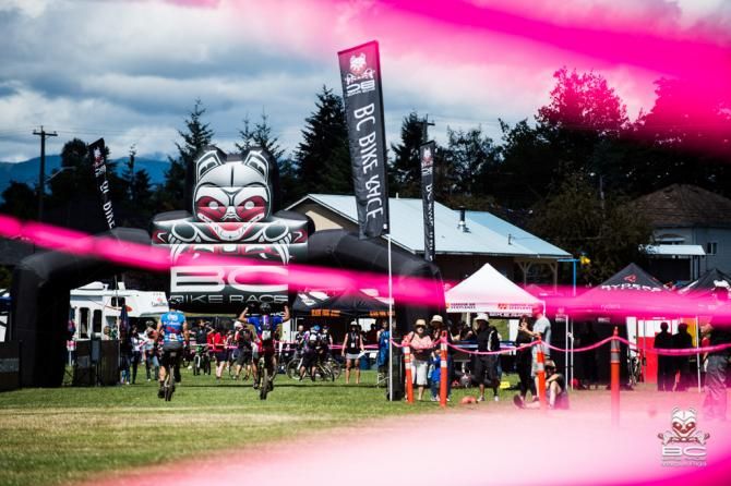 Pink ribbons and the BC Bike Race have a long history of keeping riders on course.