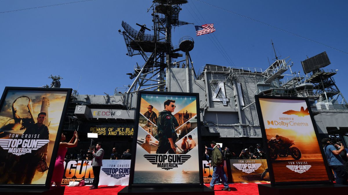 Red carpet at the Top Gun: Maverick global premiere