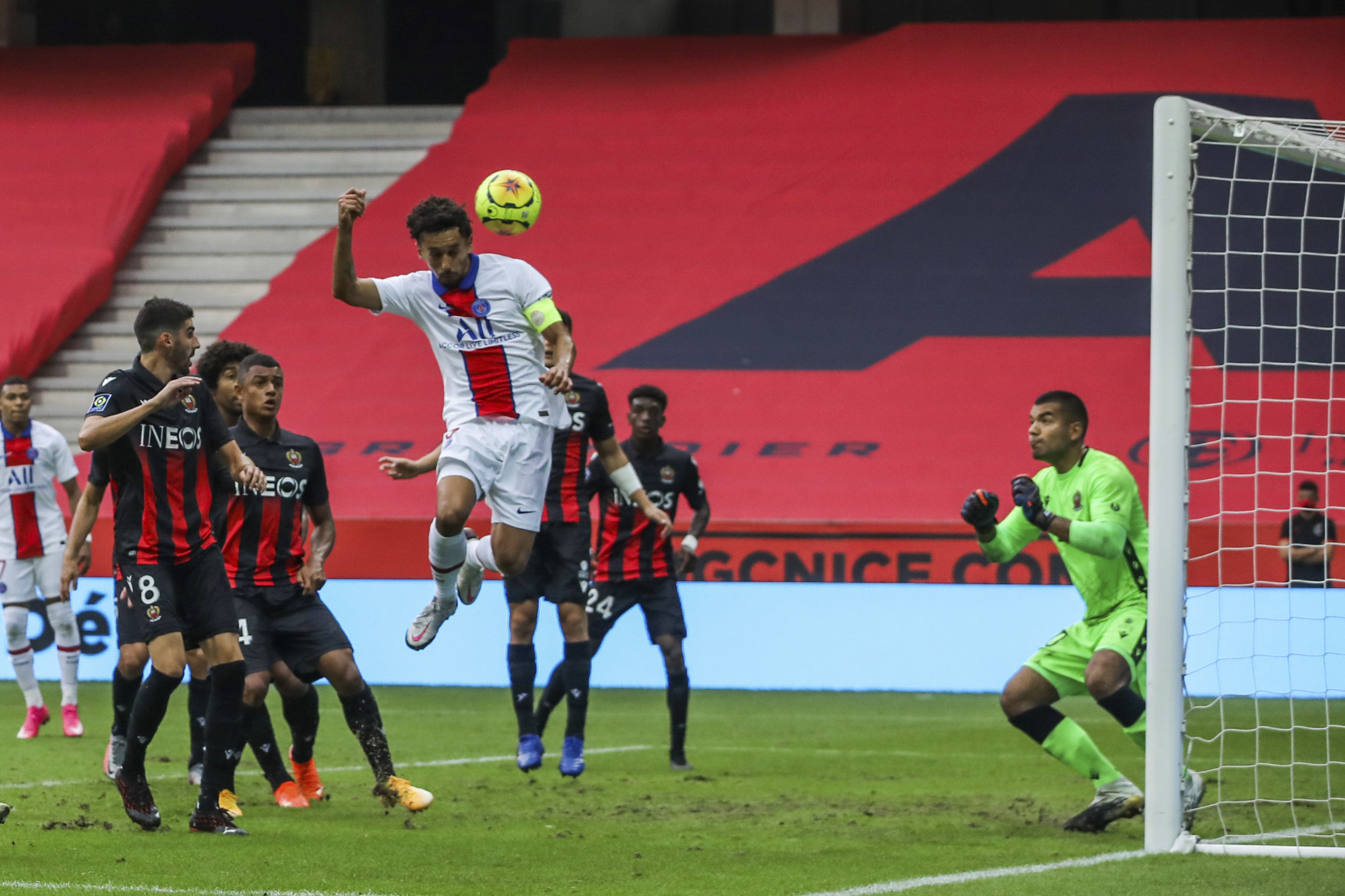 Marquinhos headed in Paris St Germain's third