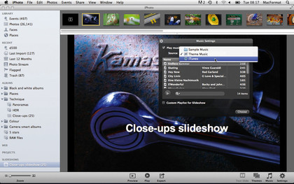 How to customise iPhoto slideshows