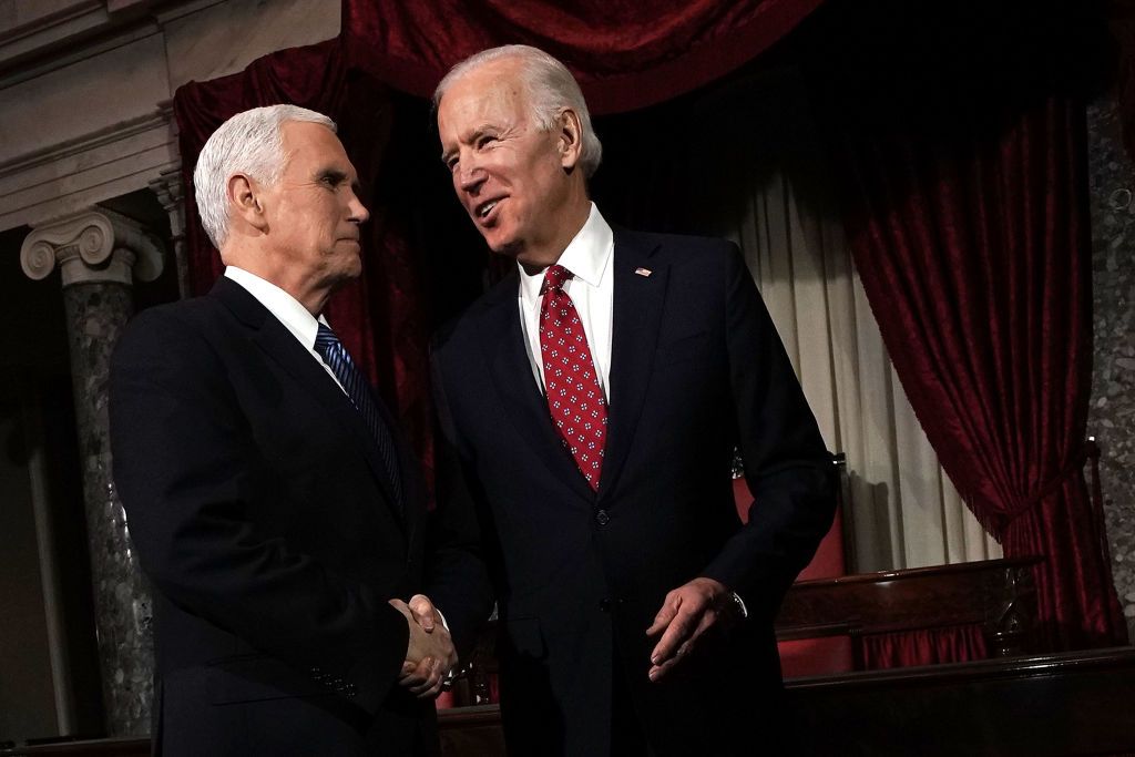 Joe Biden and Mike Pence.