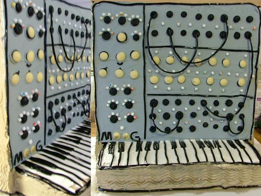 Moog modular synth cake