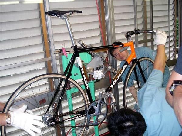 The bikes get a going over