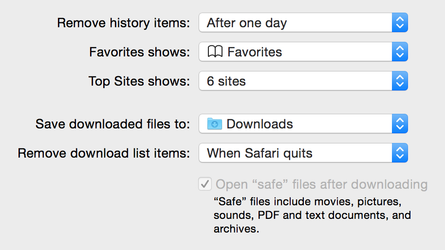 safari open safe files after downloading