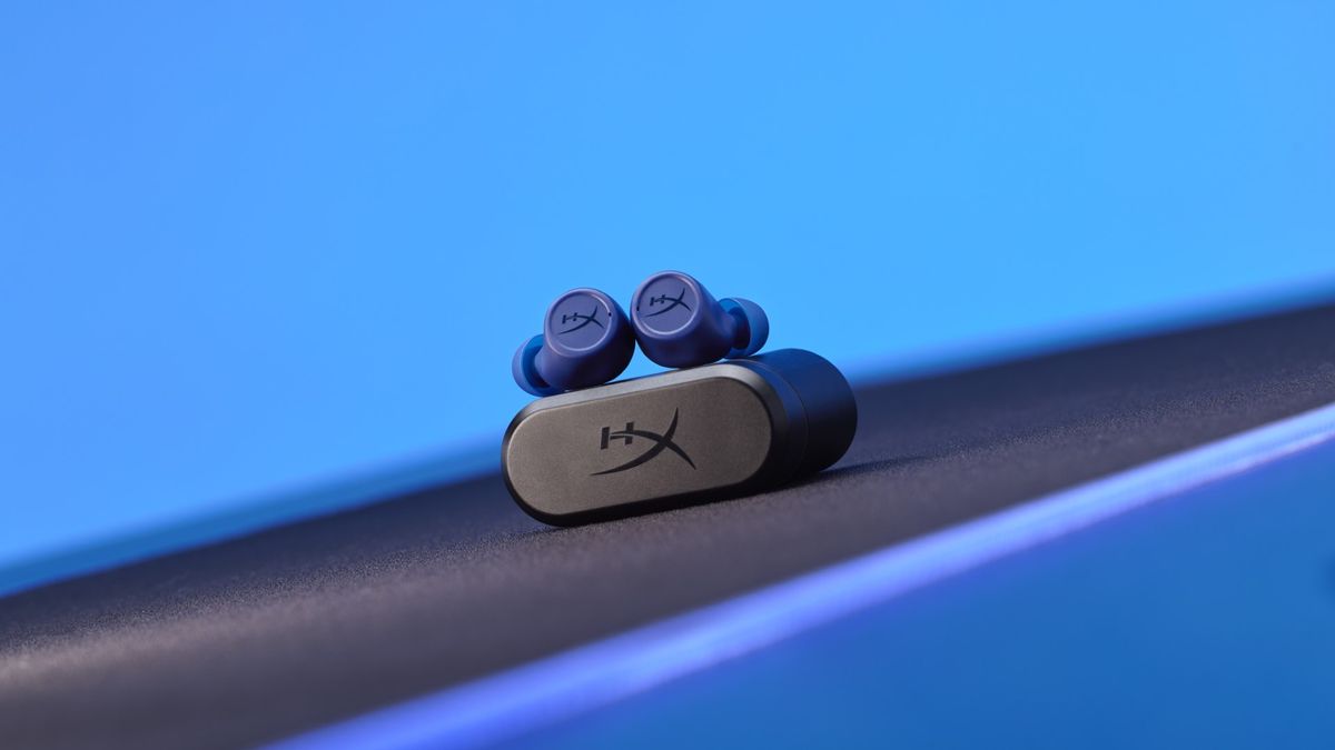 HyperX Cirro buds on a blue background