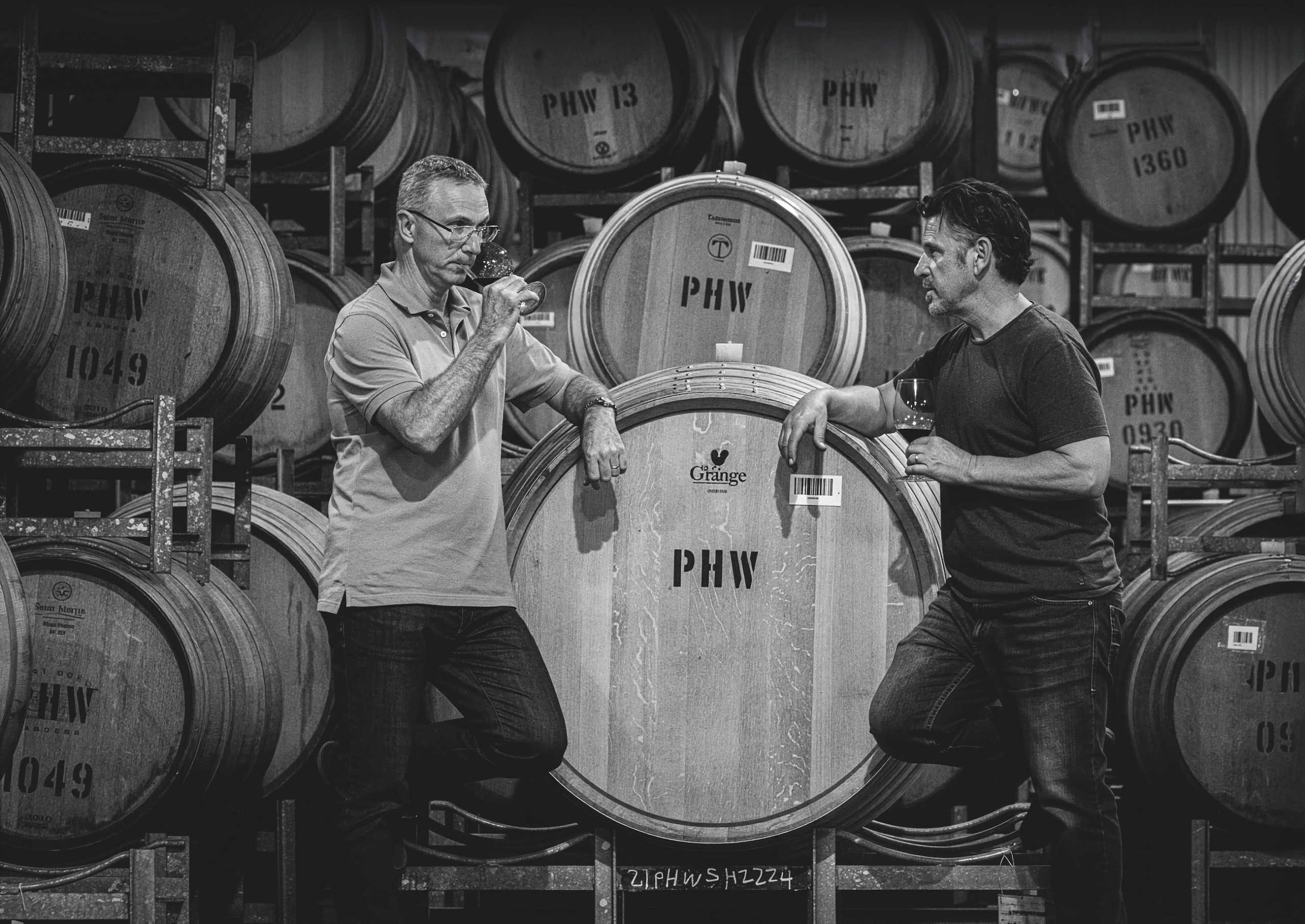 Purple Hands Wines co-founders Mark Slade and winemaker Craig Stansborough