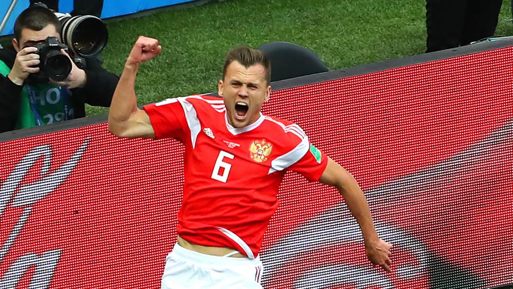 Russia 5 Saudi Arabia 0 Cheryshev, Golovin star in World