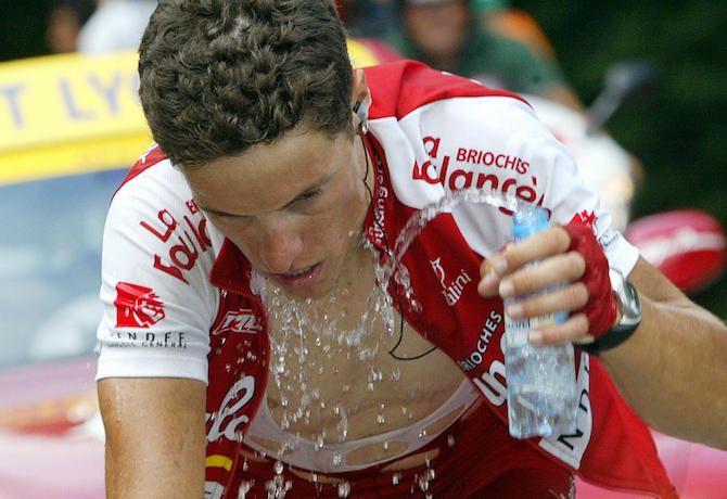 Chavanel cools down at the 2003 Tour de France