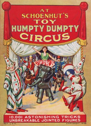 Toy circus figures by Schoenhut, 1928