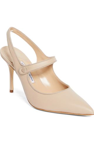 Camparisli Pointed Toe Mary Jane Slingback Pump