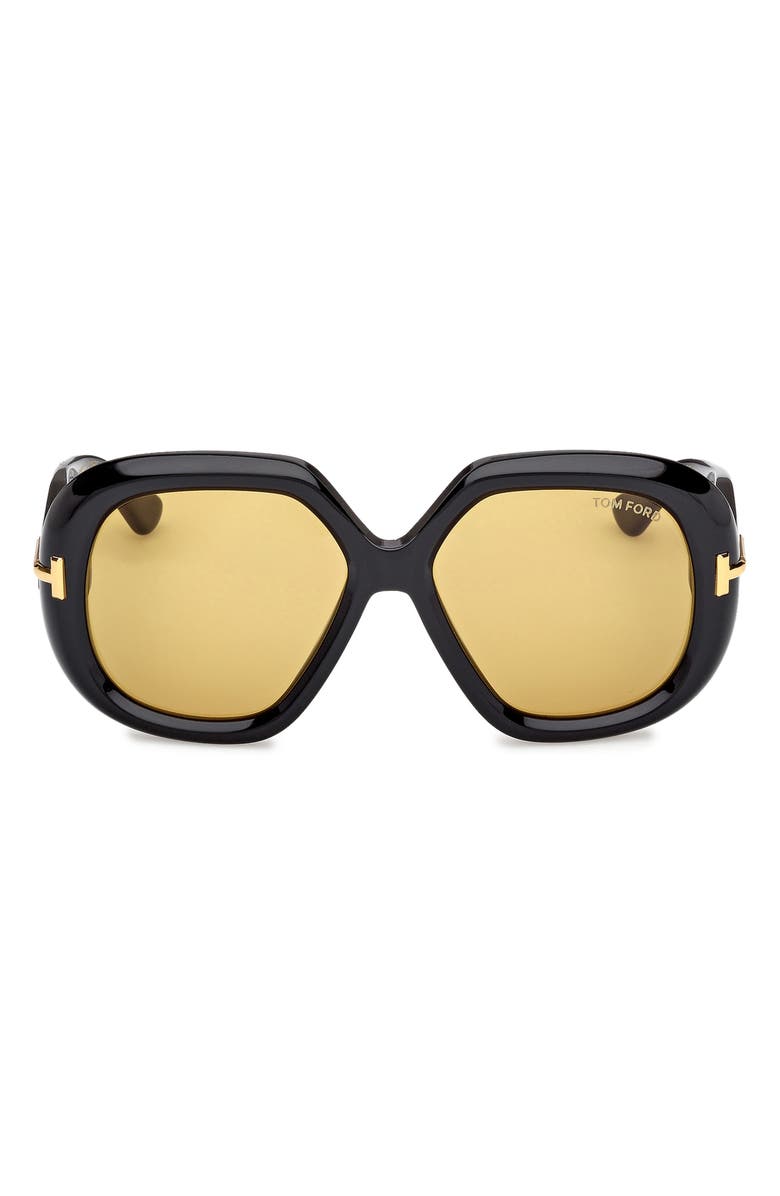 56mm Geometric Sunglasses
