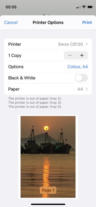How to print from a phone