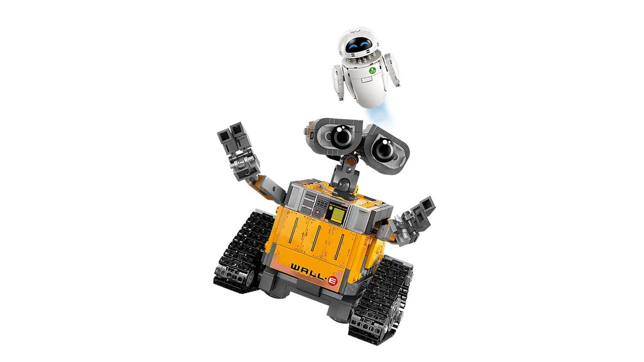 LEGO WALL-E and Eve set from a variety of different angles