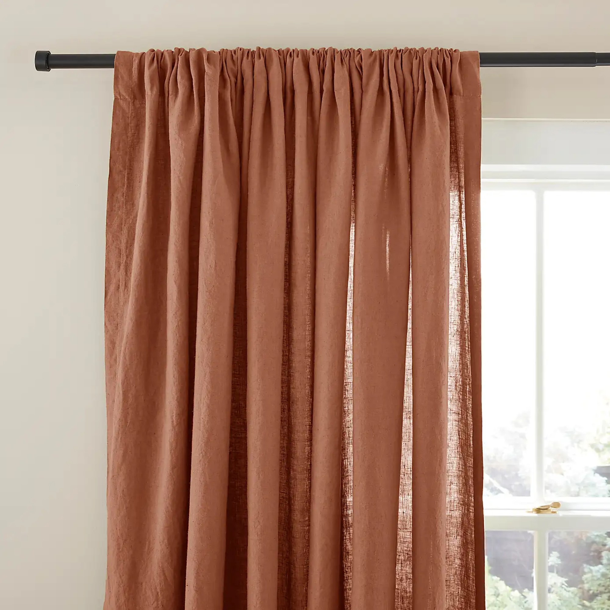 Dunelm Linen Slot Top Curtains