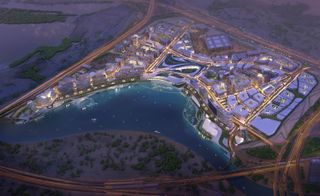 Aerial view of the Dubai Design District.