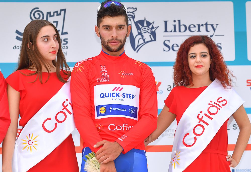 Fernando Gaviria in red at Volta ao Algarve