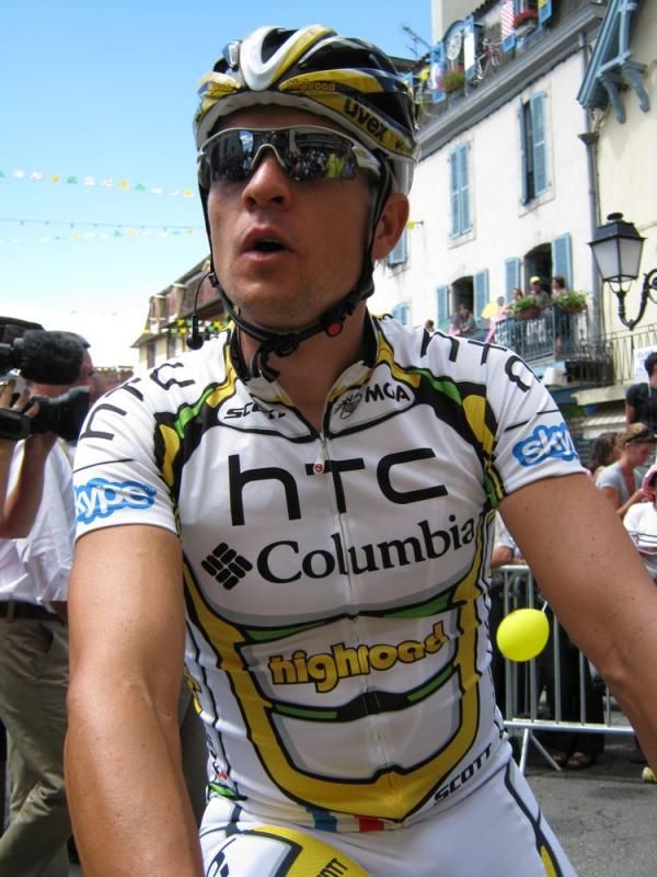 Bert Grabsch (HTC-Columbia) gets ready for a hard day in the saddle and hopefully another stage win from teammate Mark Cavendish