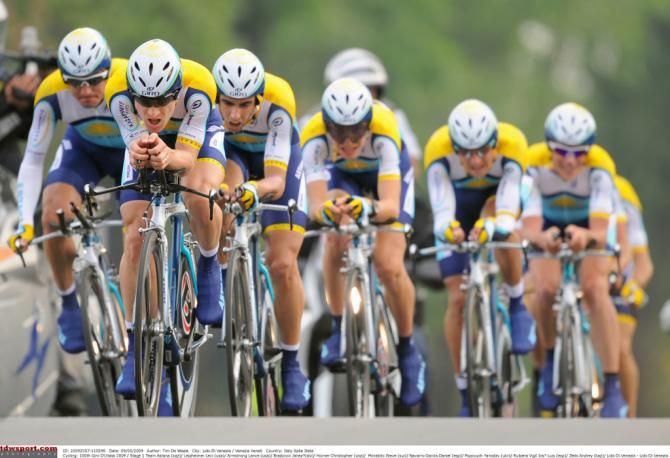 Astana and Armstrong at the 2009 Giro