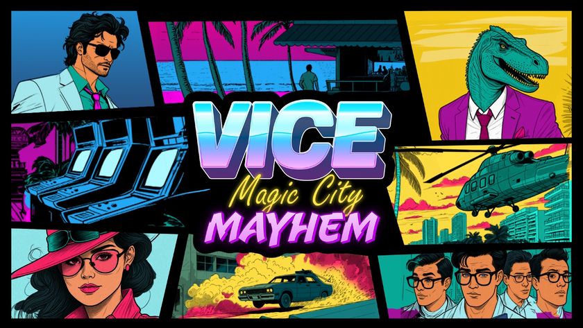 Vice: Magic City Mayhem listing image with characters in comic panels