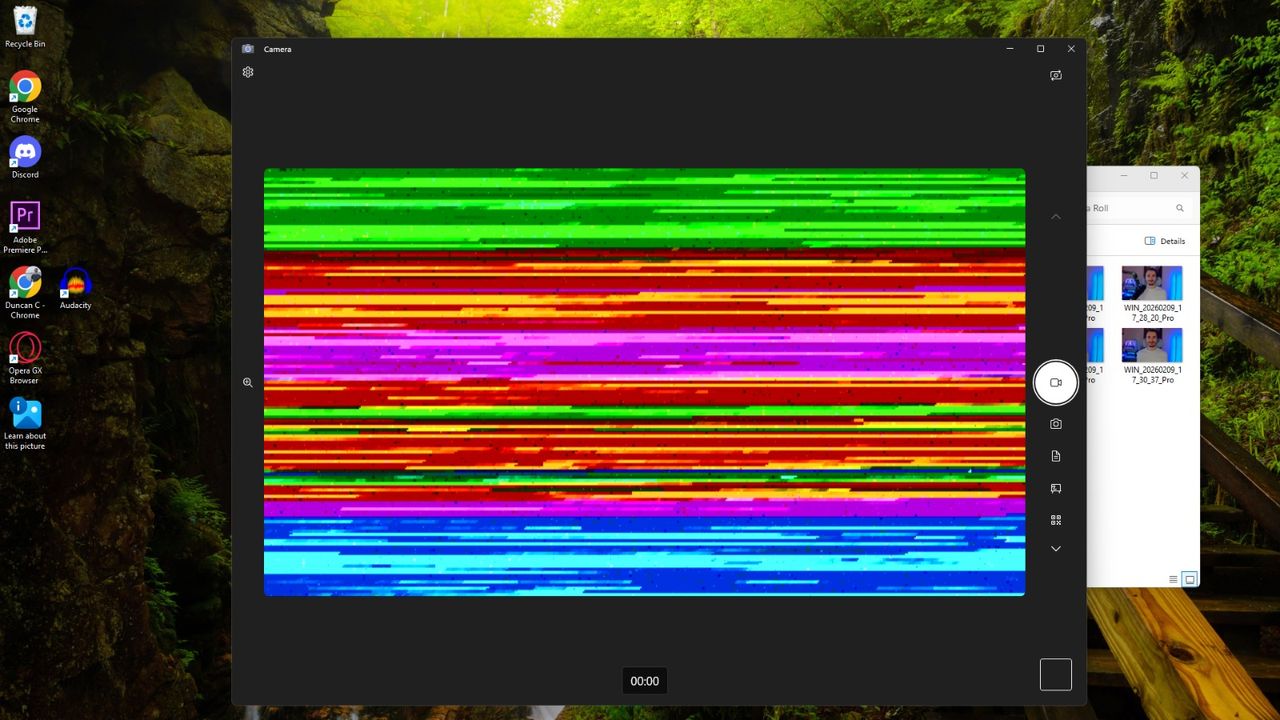 The Windows camera app bugging when Dynamic Noise Reduction is turned off with the Kiyo V2 Pro
