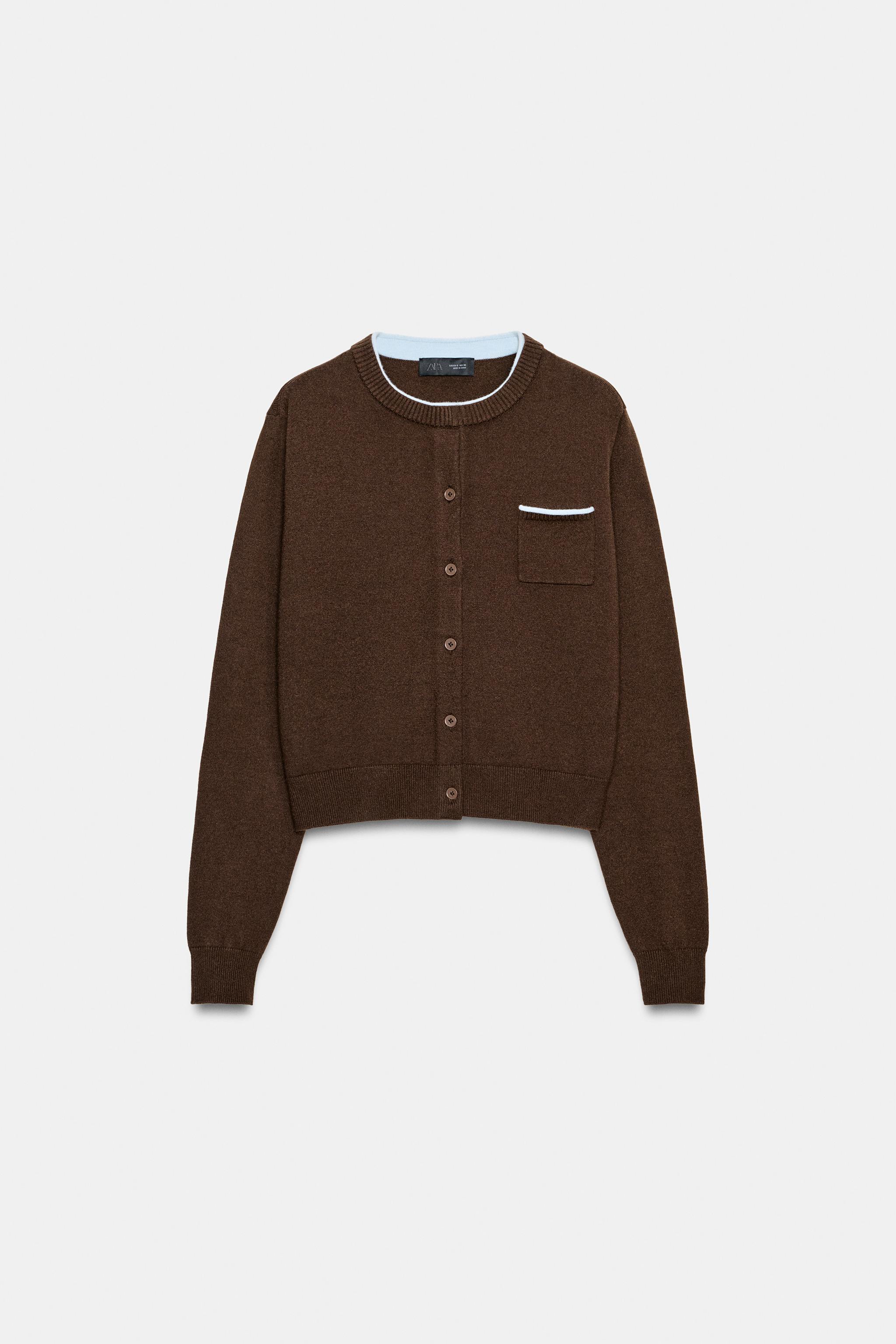 Combined Knit Cardigan