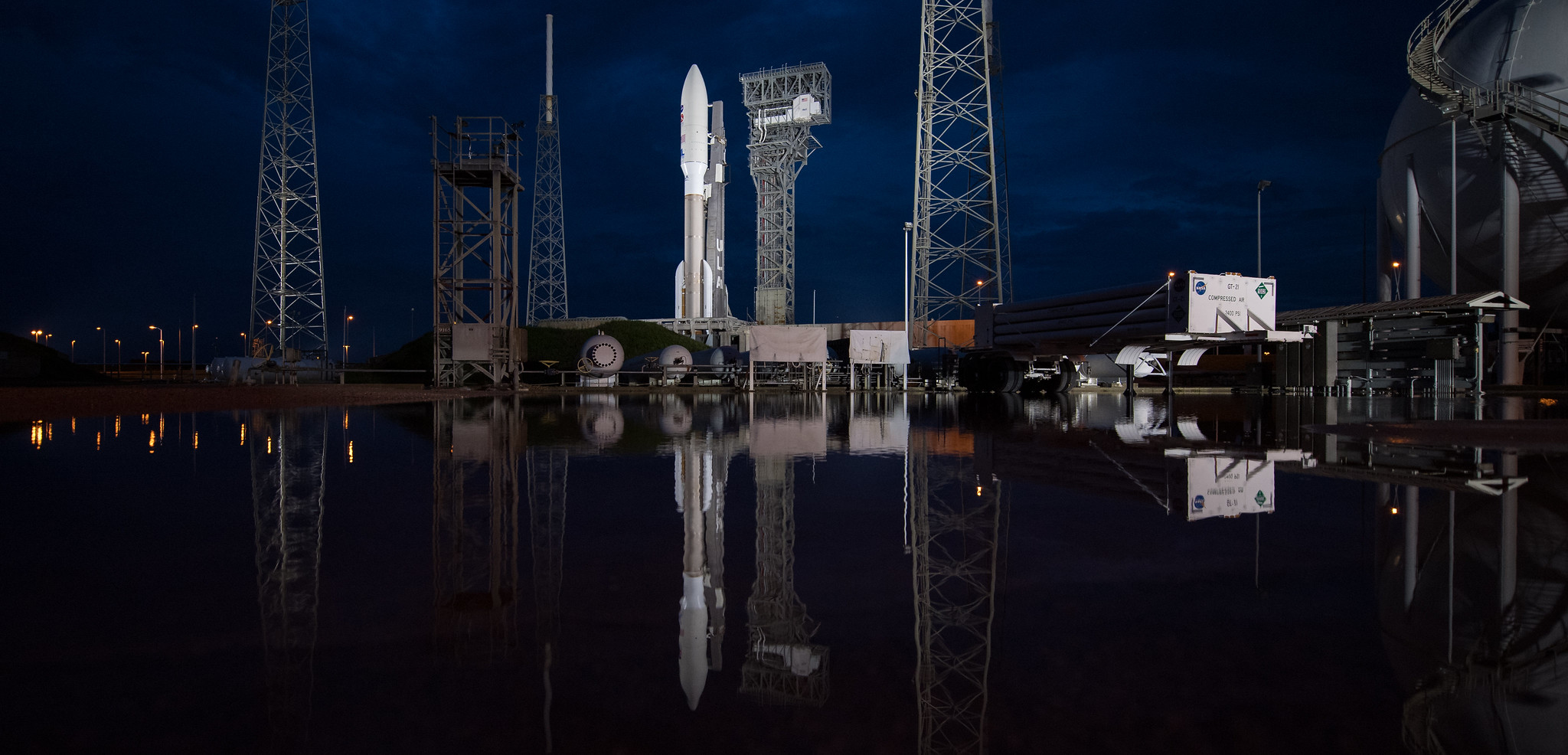 Perseverance is ready to launch. The rover is strapped in aboard a United Launch Alliance Atlas V rocket which can be seen here on Tuesday, July 28, 2020 on the launch pad at Space Launch Complex 41 at Cape Canaveral Air Force Station in Florida.