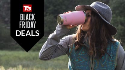 Woman drinking from YETI Tumbler