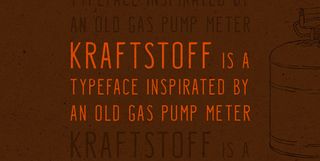 Free font: Kraftstoff