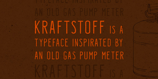 Free font: Kraftstoff